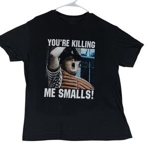 The Sandlot T Shirt Mens Large Heathered Black Your Killing‎ Me Smalls Baseball